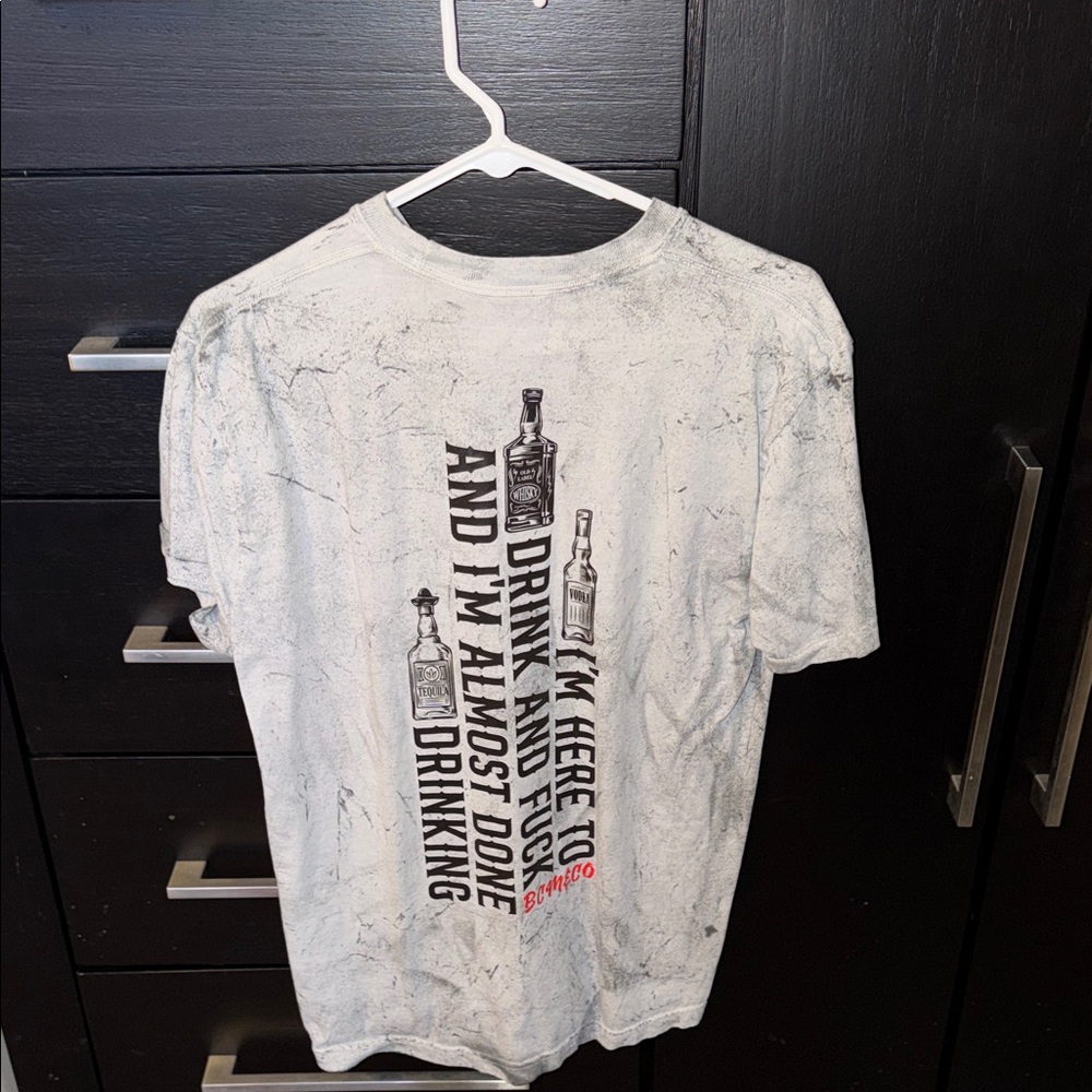 White Graphic Tee with Bold Print